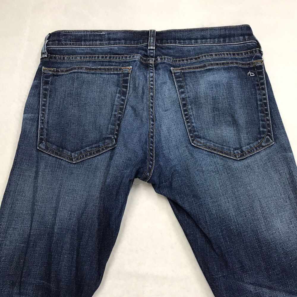 RAG & BONE Dre Jeans Women 28 (32x29) Slim Boyfriend Dark Whiskered Stretch - Picture 5 of 16